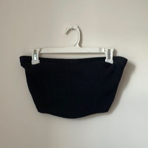 Black Cropped Tube Top